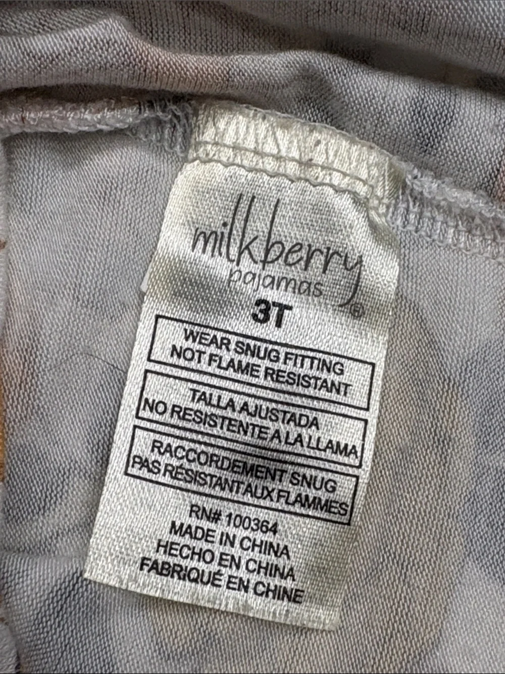 Milkberry Bamboo Pajamas Girls Floral Short Sleeves Snug Fitting Top Size 3T !